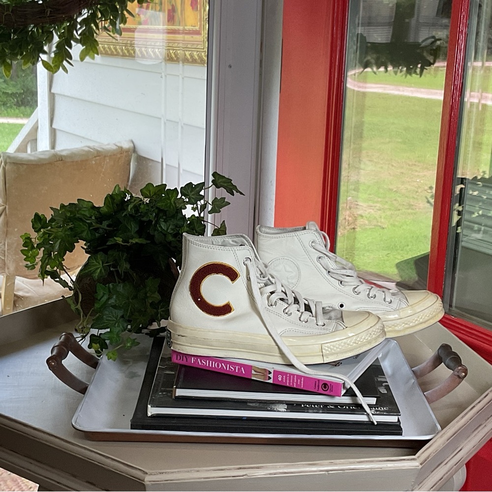 Converse White leather wool wordmark all star